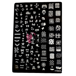 Matrita de Unghii din metal dreptunghiulara 21,5x14,0cm XXL YH809 Cod 95662